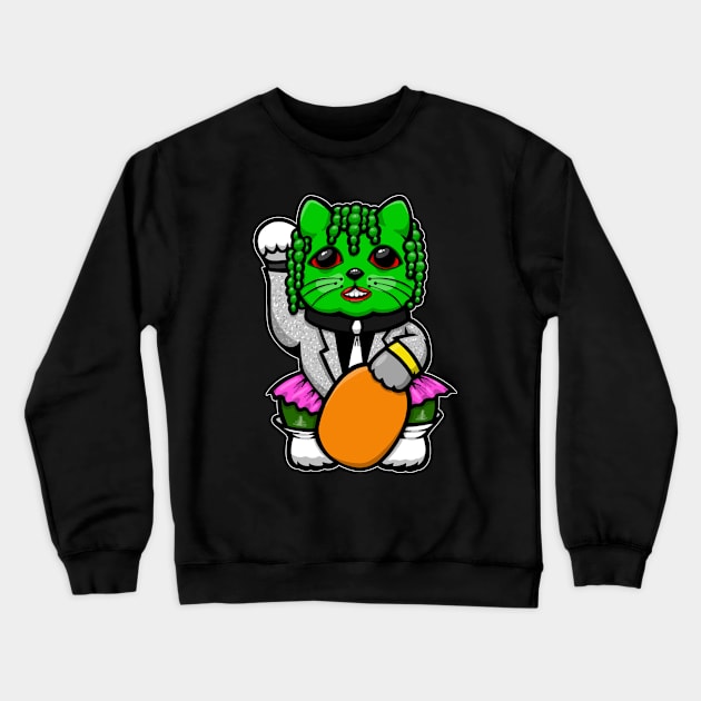 Old Gregg Lucky cat Crewneck Sweatshirt by yayzus